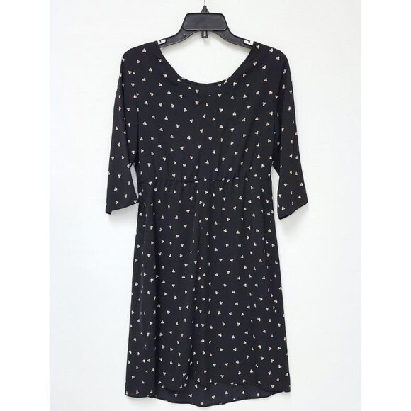 Seraphine Women's Black Midi Shift Dress W/Brown Minnie Ears Size 6 & 8 - Picture 2 of 7